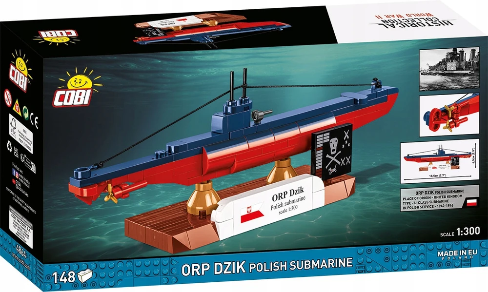 COBI 4864 Lenkijos povandeninis laivas ORP DZIK blokuoja lenkų povandeninį laivą