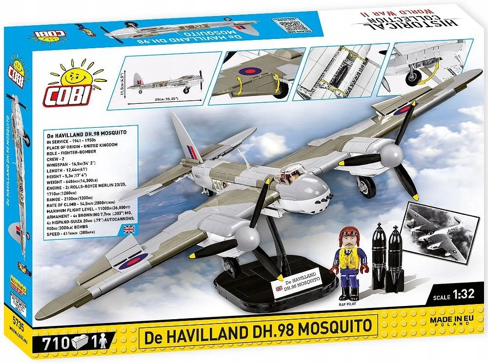Cobi 5735 British De Havilland DH.98 Mosquito lėktuvas