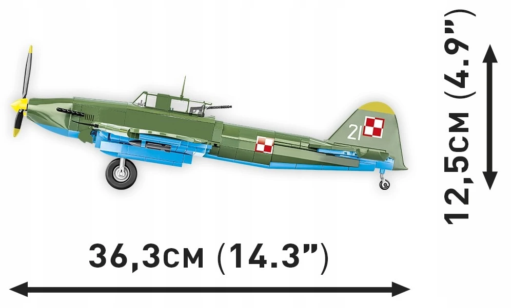 COBI 5744 BLOKAI LĖKTUVAS IL-2M3 SHTURMOVIK 625 VNT.
