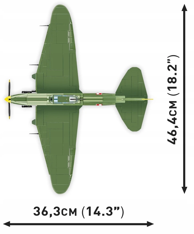 COBI 5744 BLOKAI LĖKTUVAS IL-2M3 SHTURMOVIK 625 VNT.