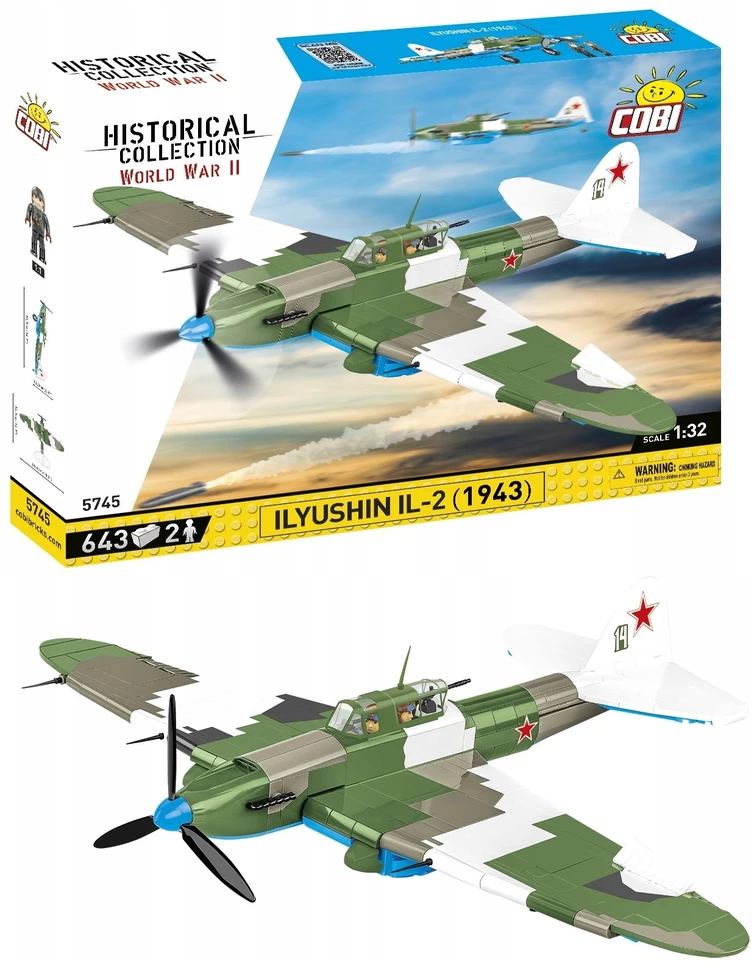 COBI 5745 BLOKAI LĖKTUVO ILYUSHIN IL-2 1943 m.