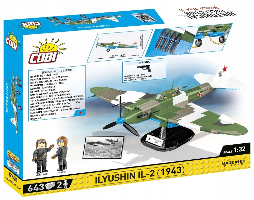 COBI 5745 BLOKAI LĖKTUVO ILYUSHIN IL-2 1943 m.
