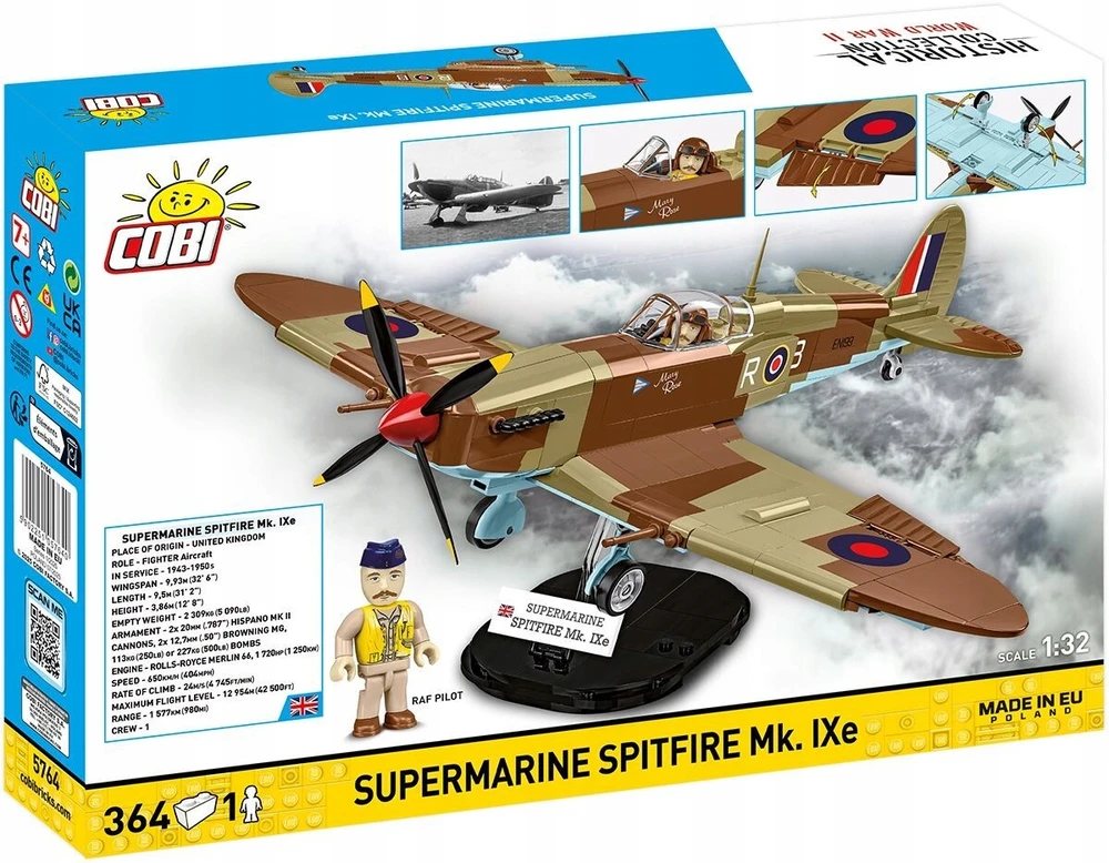 COBI 5764 blokai Supermarine Spitfire Mk. IXe
