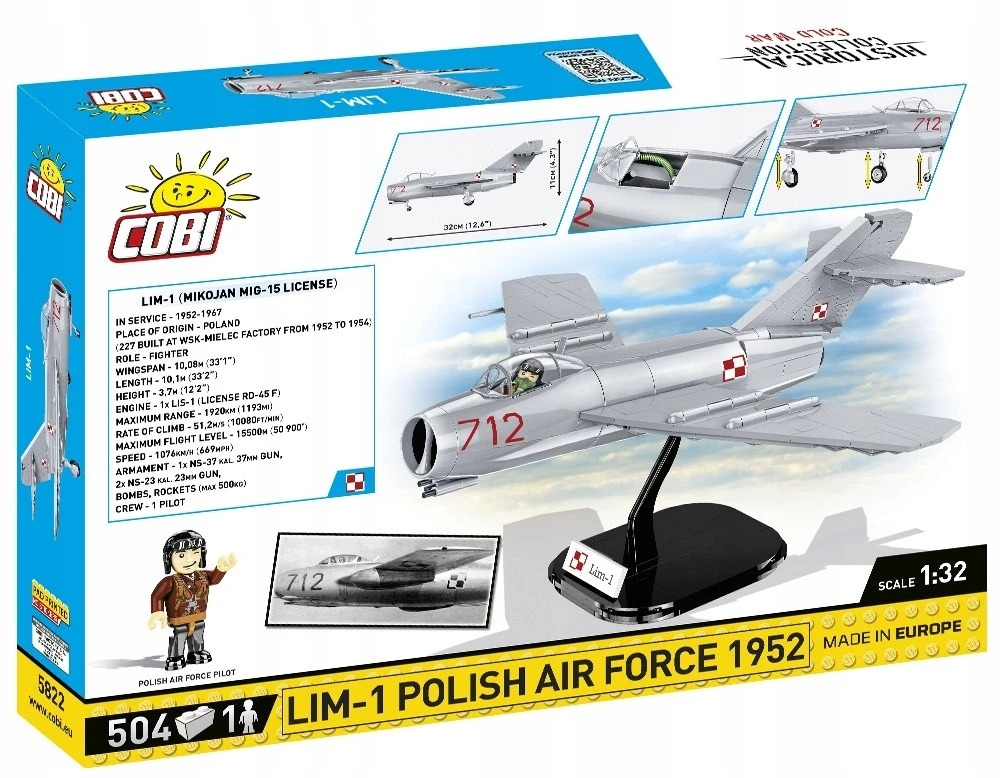 COBI 5822 LIM-1 LENKIJOS ORO PAJĖGOS 1952 m