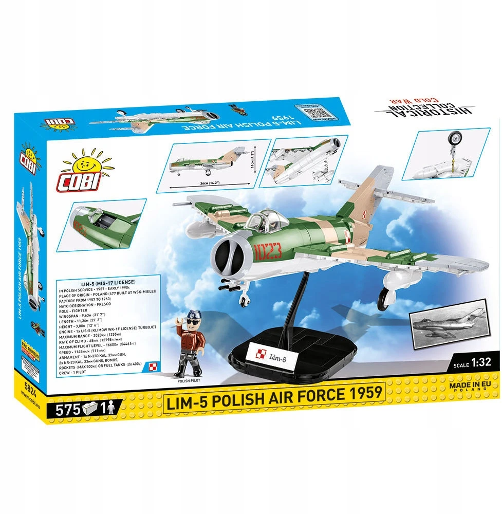 Cobi Lėktuvo modelis Lim-5 su lenkų pilotu