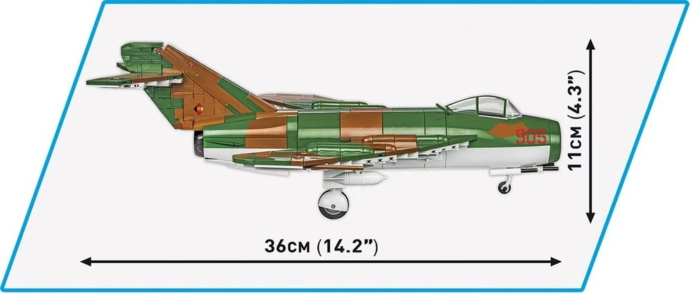 COBI 5825 LIM-5 (MIG 17-F) lėktuvas Rytų Vokietija