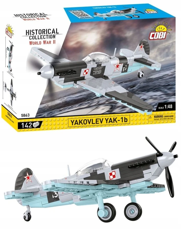Surenkamas modelis Yakovlev YAK-1B Cobi, 5863, 142 d.