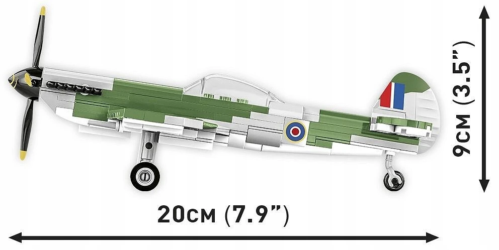 Cobi 5865 britų supermarinas Spitfire Mk. XVI