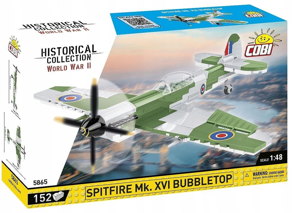 Cobi 5865 britų supermarinas Spitfire Mk. XVI