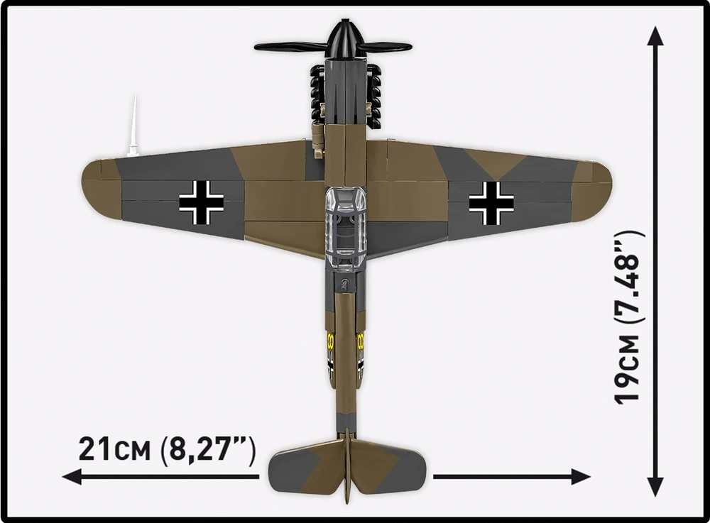COBI 5873 BLOKAI Messerschmitt Bf-109F lėktuvas vokiečių naikintuvas