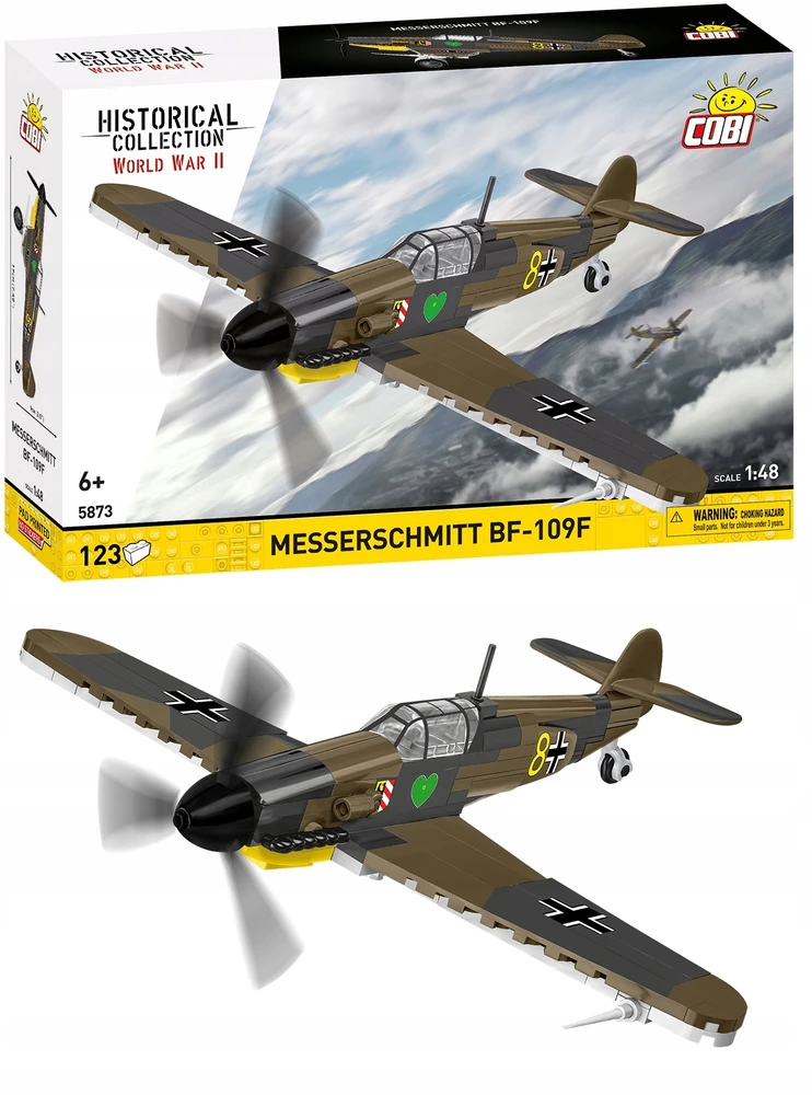 COBI 5873 BLOKAI Messerschmitt Bf-109F lėktuvas vokiečių naikintuvas