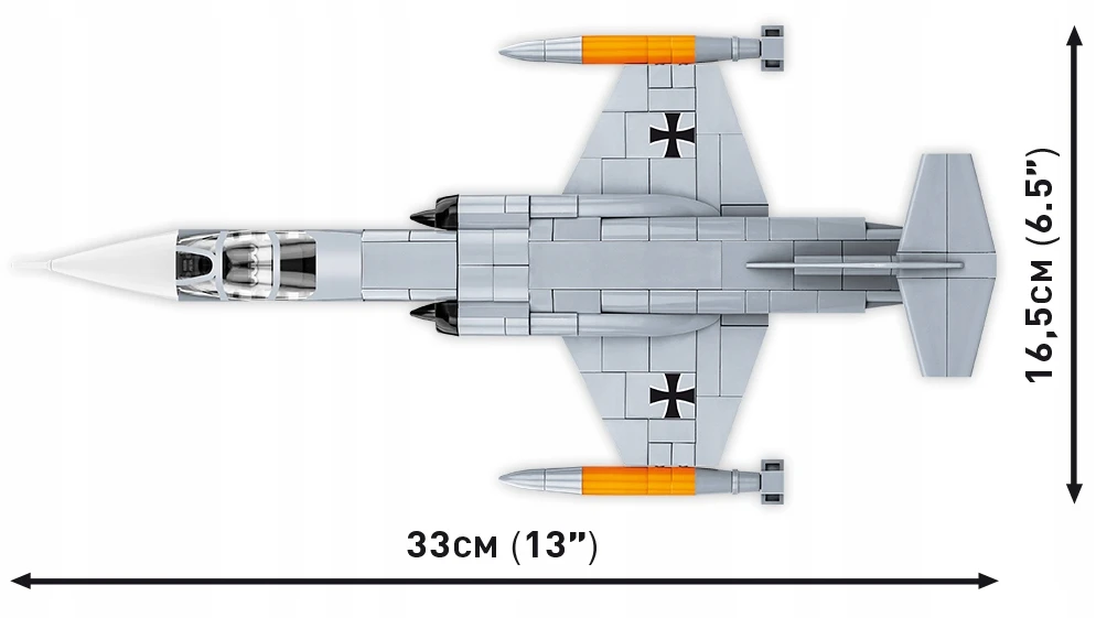 COBI -5907 LOCKHEED F-104 STARFIGHTER - STATYBŲ ŽAIDIMAS - PILKA