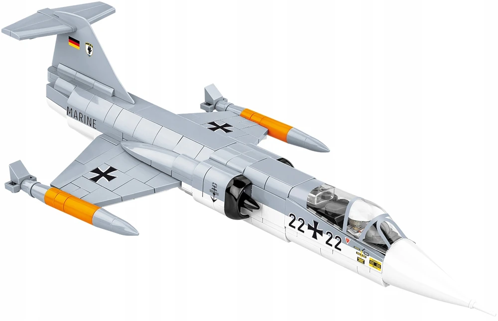 COBI -5907 LOCKHEED F-104 STARFIGHTER - STATYBŲ ŽAIDIMAS - PILKA