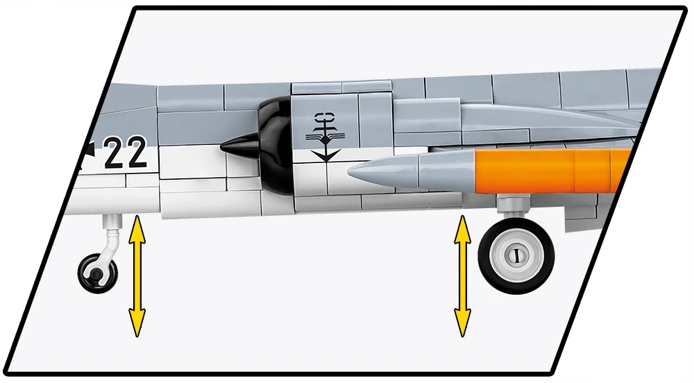 COBI -5907 LOCKHEED F-104 STARFIGHTER - STATYBŲ ŽAIDIMAS - PILKA
