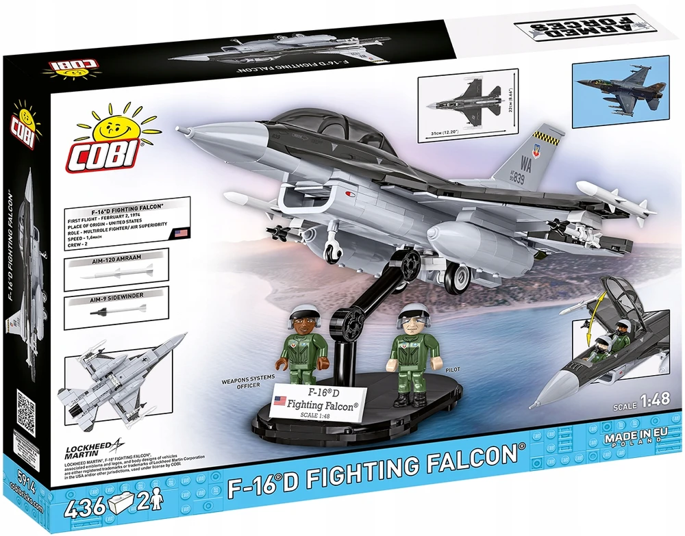 Cobi Klocki F-16d kovos sakalo blokai 436 vienetai