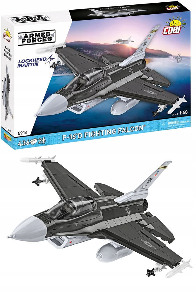 Cobi Klocki F-16d kovos sakalo blokai 436 vienetai