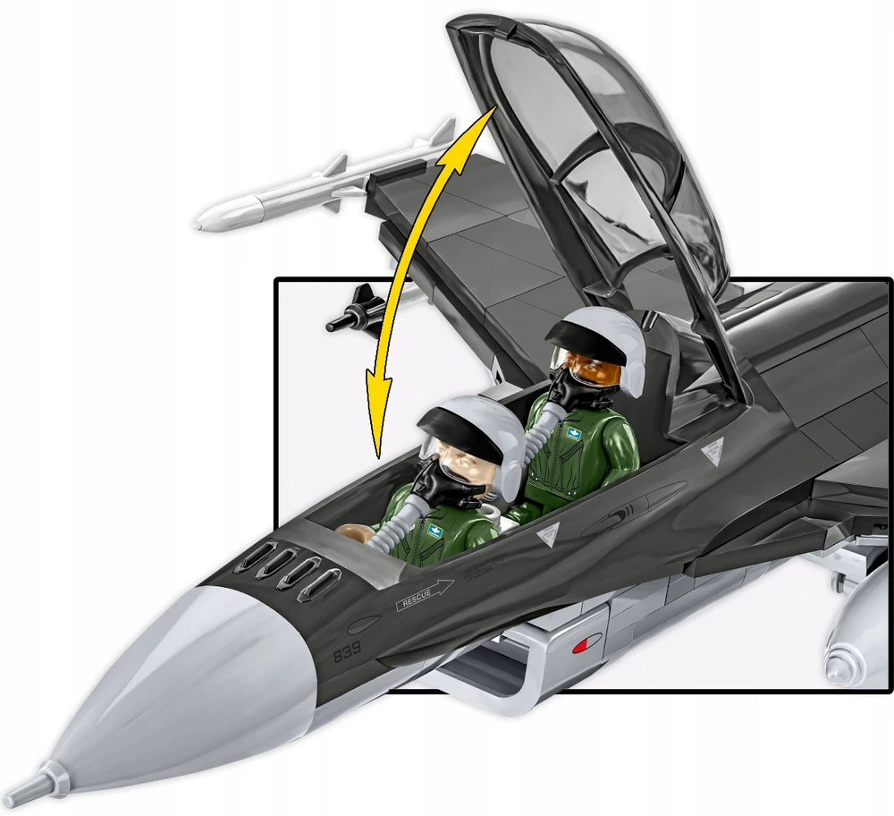 Cobi Klocki F-16d kovos sakalo blokai 436 vienetai
