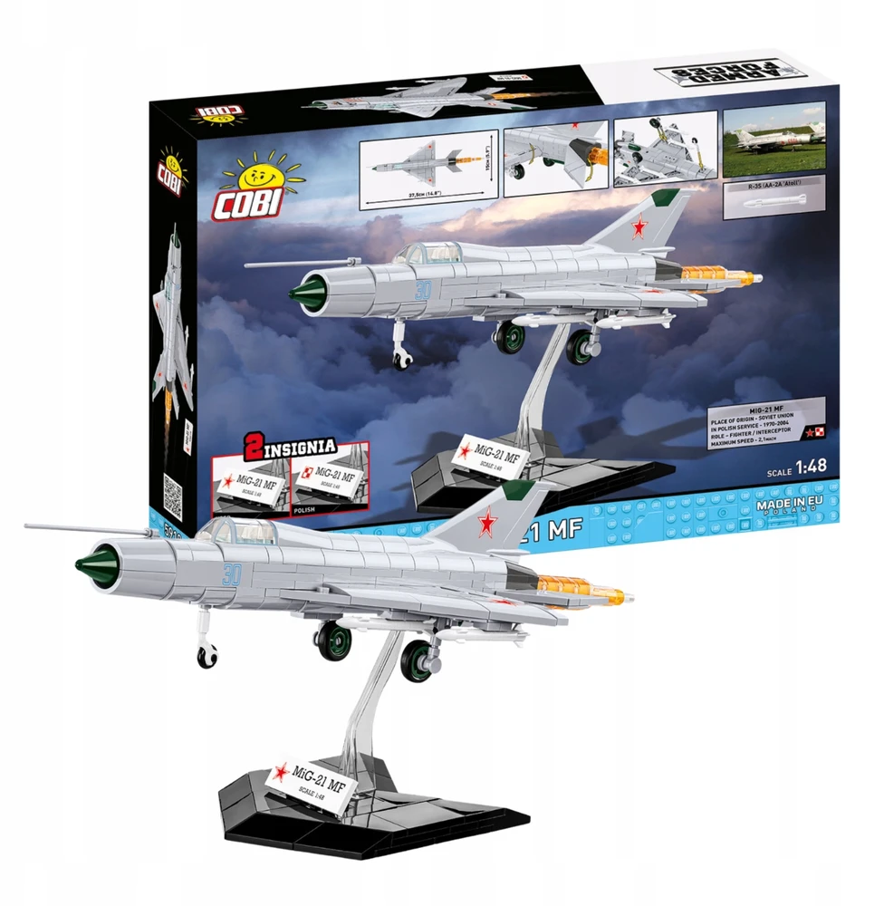 COBI 5918 BLOCKS Sovietų naikintuvas Mig 21 MF ARMED FORCES 381 el.