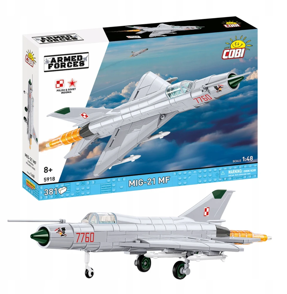 COBI 5918 BLOCKS Sovietų naikintuvas Mig 21 MF ARMED FORCES 381 el.