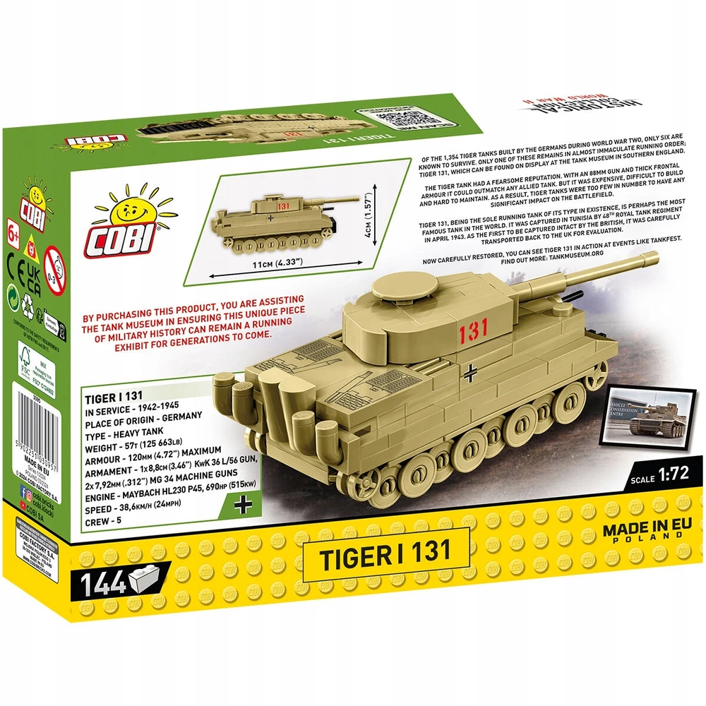Cobi Antrojo pasaulinio karo tanko modelis, Tiger I 131