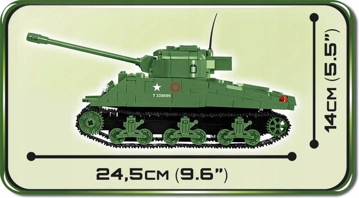 COBI ARMY 2515 SHERMANN FIREFLY 500 KLASĖS TANKAS.