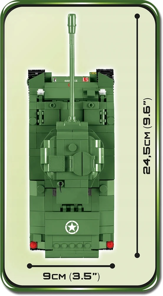 COBI ARMY 2515 SHERMANN FIREFLY 500 KLASĖS TANKAS.