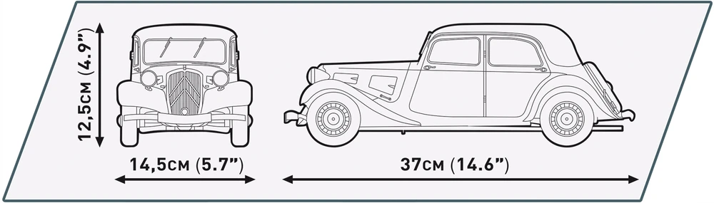 Cobi 24337 lengvasis automobilis Citroen Traction Avant 11CV 1938 1900