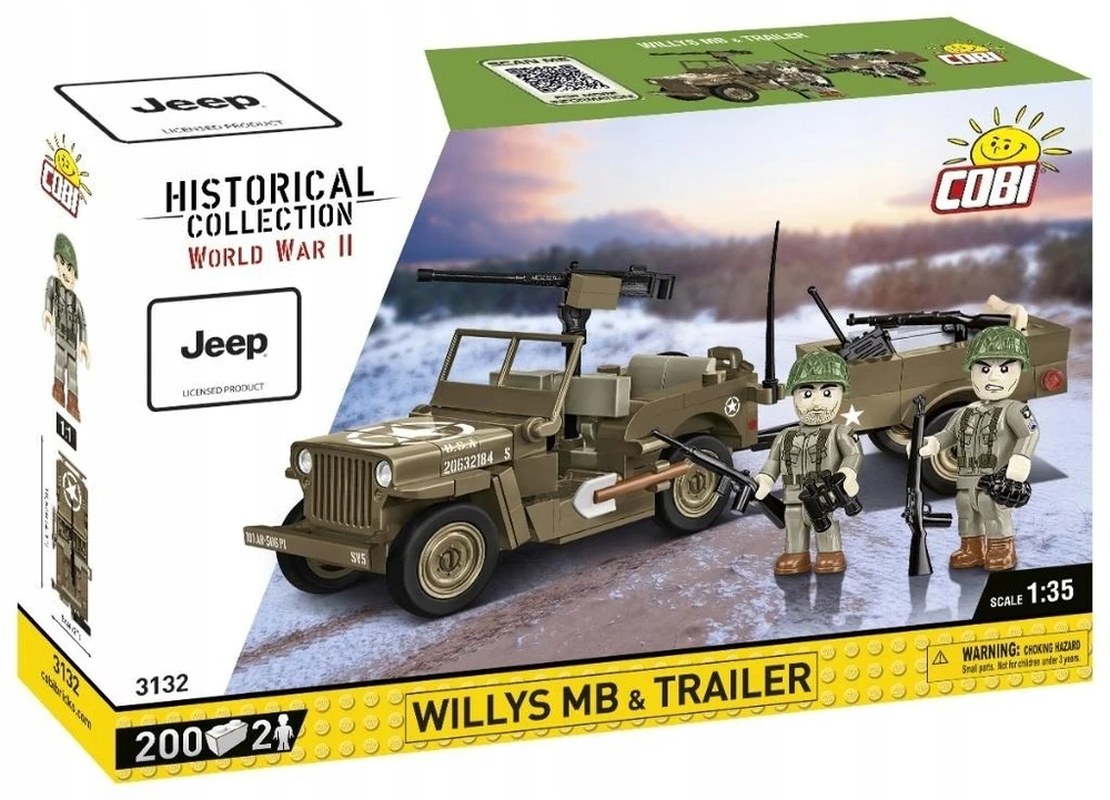 Cobi Istorinė kolekcija Willys MB ir priekaba