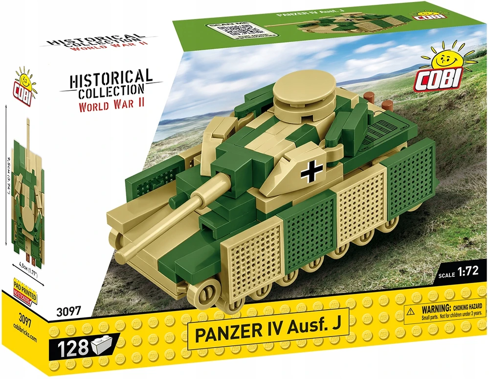 Cobi Karinis konstruktorius Panzer IV Ausf. J, 128 dalys, žalia/ruda