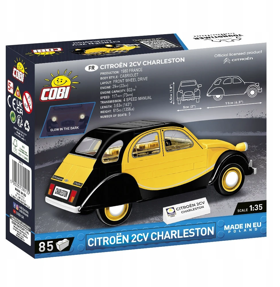 COBI - Konstruktorius Citroen 2CV Charleston 1980, 1/35, 24512