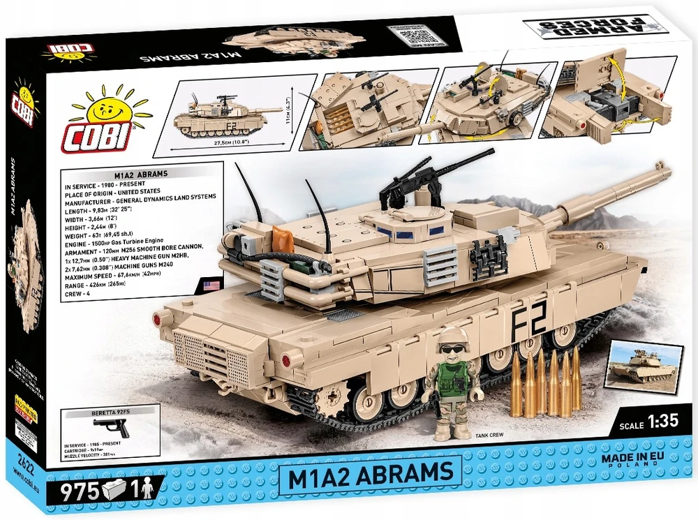 COBI - Konstruktorius M1A2 Abrams, 1/35, 2622