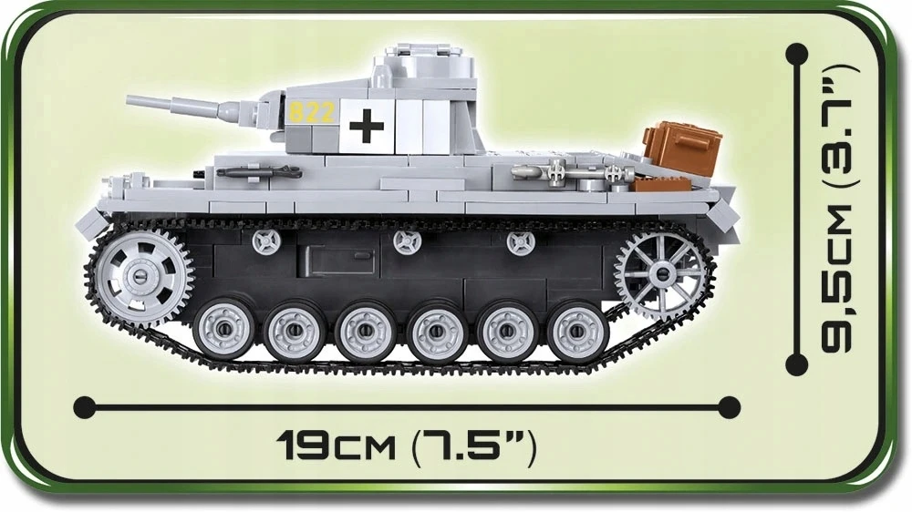 COBI SMALL ARMY 2523 PZKPFW III AUSF.E 475 KL.