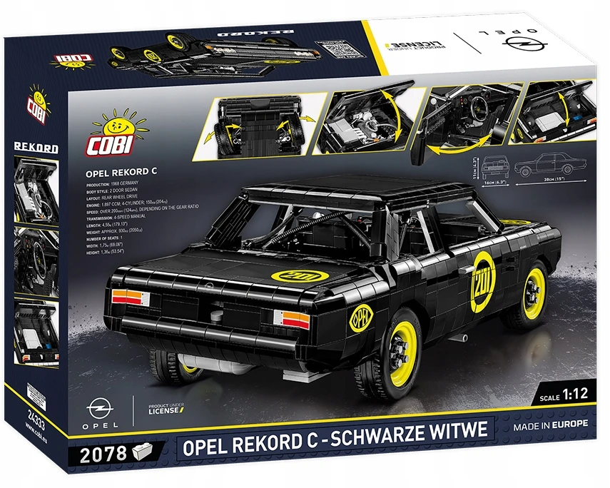 Cobi 24333 Opel Record C-Schwarze Witwe 1:12 2078 kl.