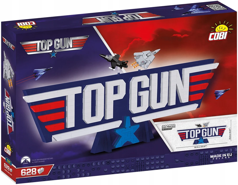 Kaladėlių rinkinys Top Gun logotipas COBI 628 detalių