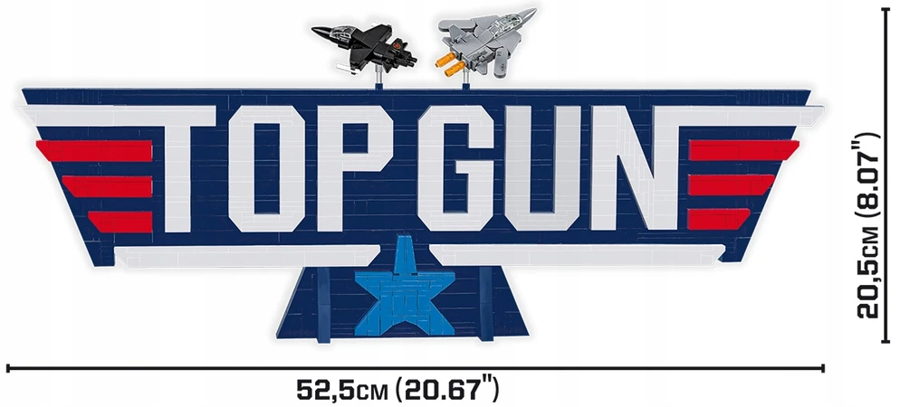 Kaladėlių rinkinys Top Gun logotipas COBI 628 detalių