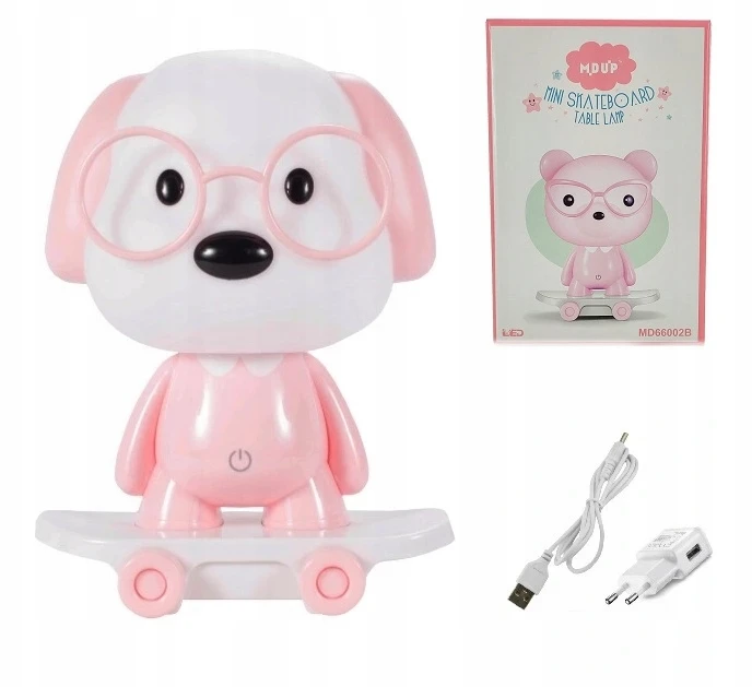 Cogio Kids Naktinė lempa ROŽINĖ PIESEK NA DESKOROLCE LED USB