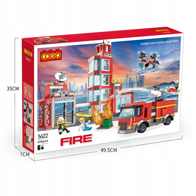 Cogo Bricks sunkvežimis ir gaisrinė 616 vnt