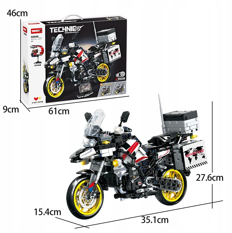 Coil KONSTRUKCINIAI BLAKAI SPORTINIS RINKINYS MOTOCIKLAS 1424 ELEMENTAI RITĖS ELEMENTAI