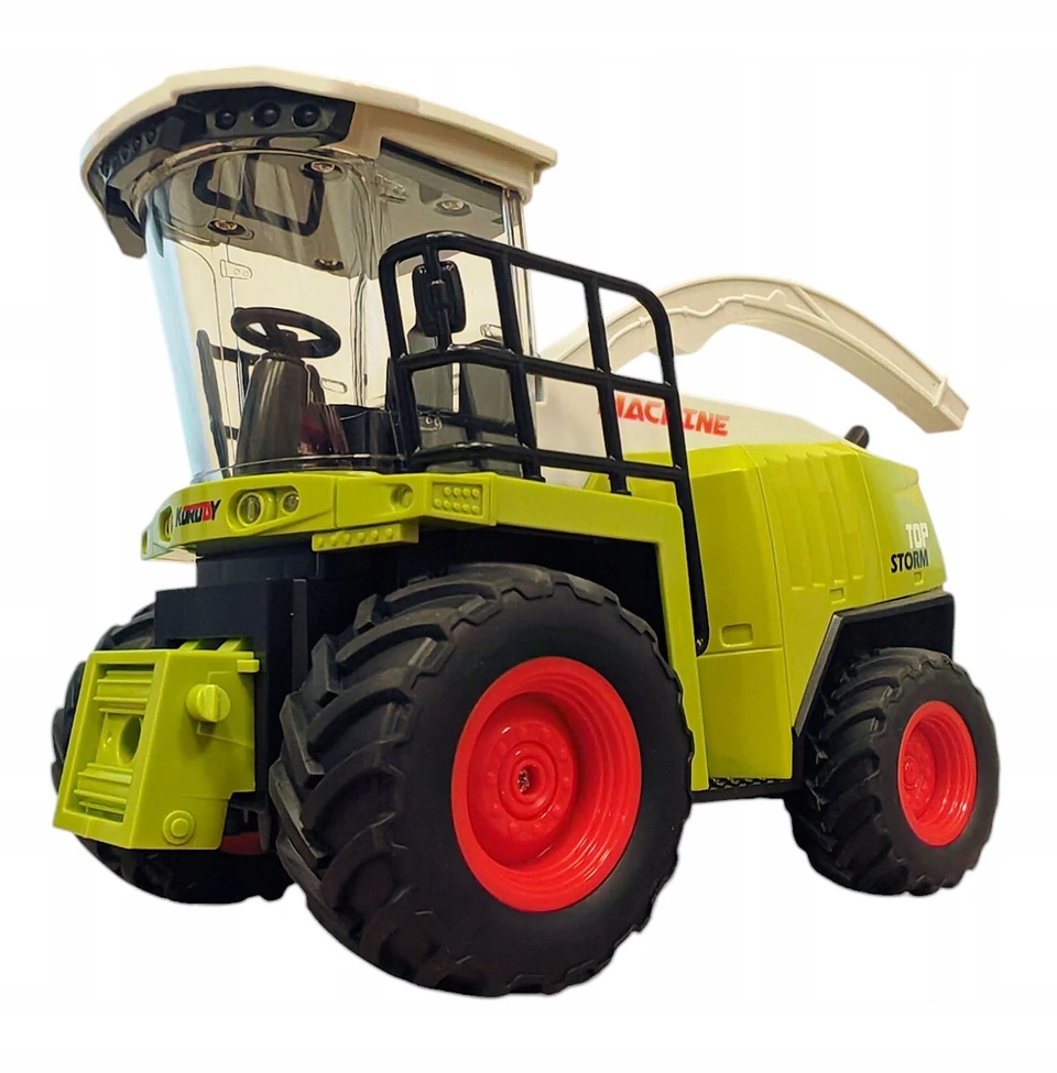 COIL Nuotolinio valdymo kombaino žaislas su nuotolinio valdymo pultu, šviesa ir garsu, mastelis 1:24