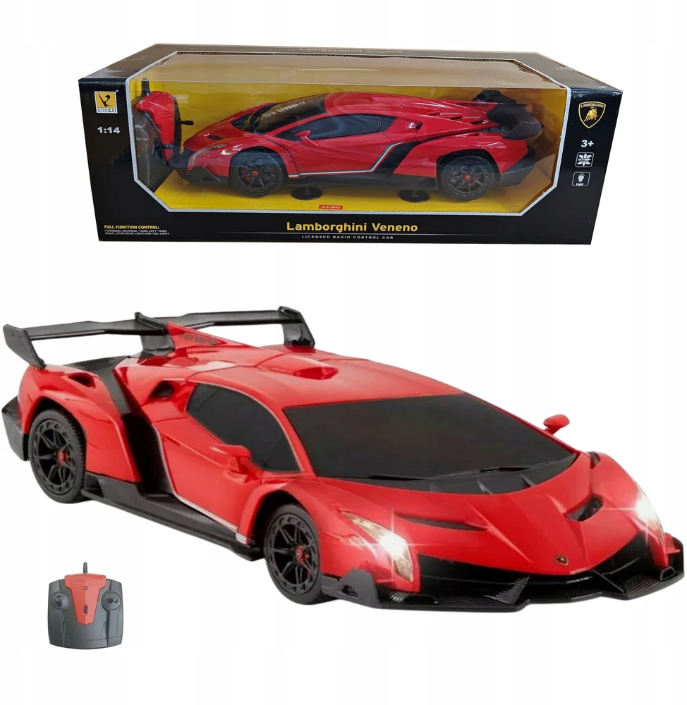 COIL Nuotolinio valdymo RC automobilis Lamborghini 1:14 raudonas