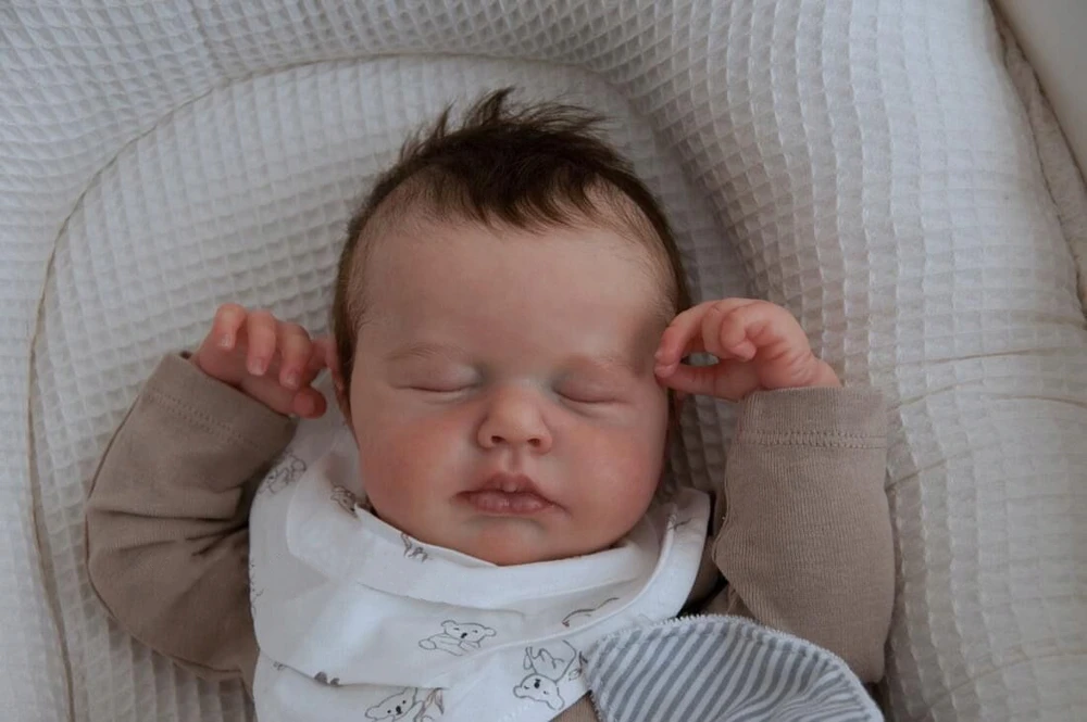 Cokela 19 colių kūno silikono Reborn Doll Boy cai lėlė
