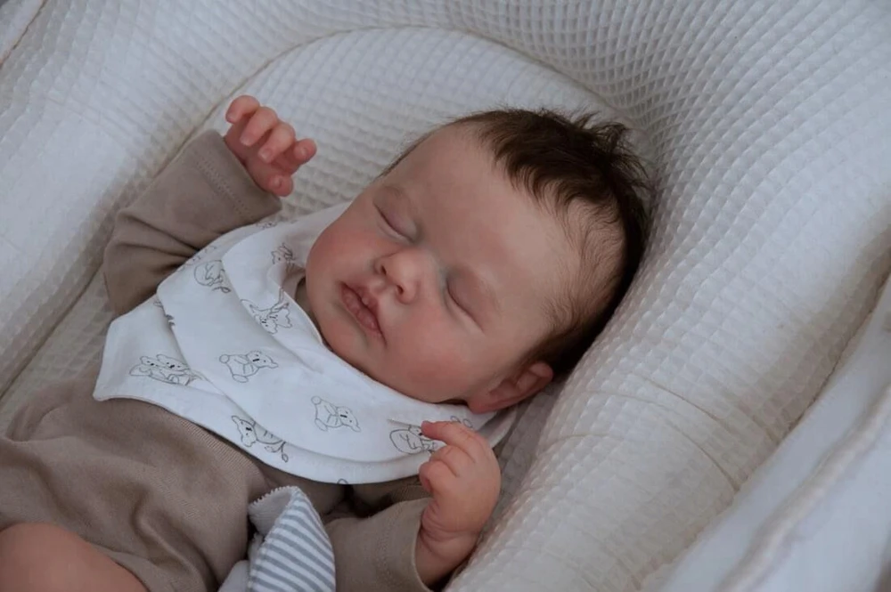 Cokela 19 colių kūno silikono Reborn Doll Boy cai lėlė
