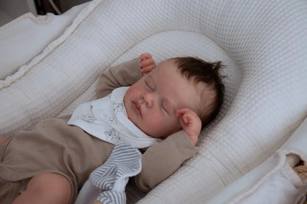Cokela 19 colių kūno silikono Reborn Doll Boy cai lėlė