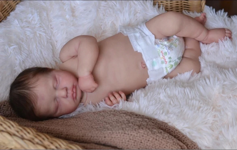 Cokela 19 colių kūno silikono Reborn Doll Boy cai lėlė
