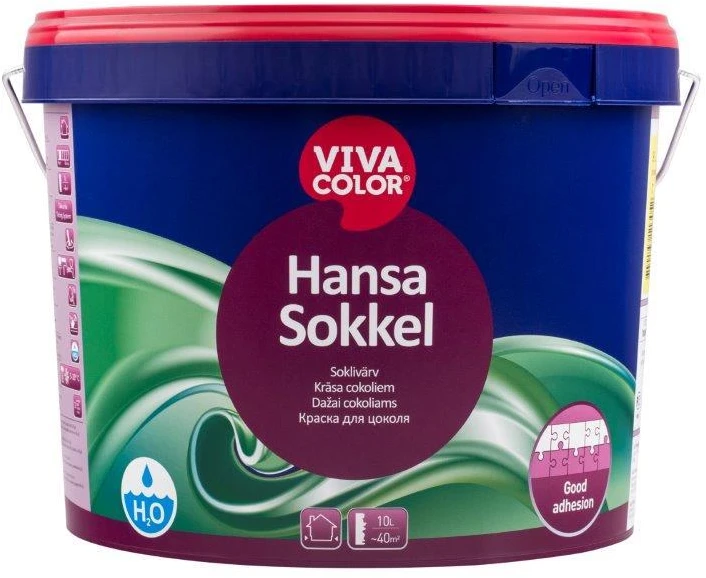 Cokolių dažai VIVACOLOR HANSA SOKKEL, A bazė, 2,7 l