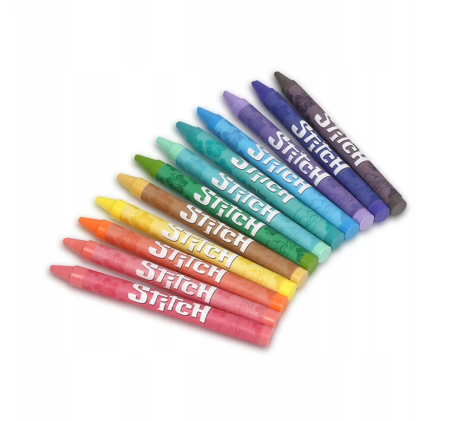 Colorino 12 pastelinių "stitch" vaško kreidelių rinkinys vaikams