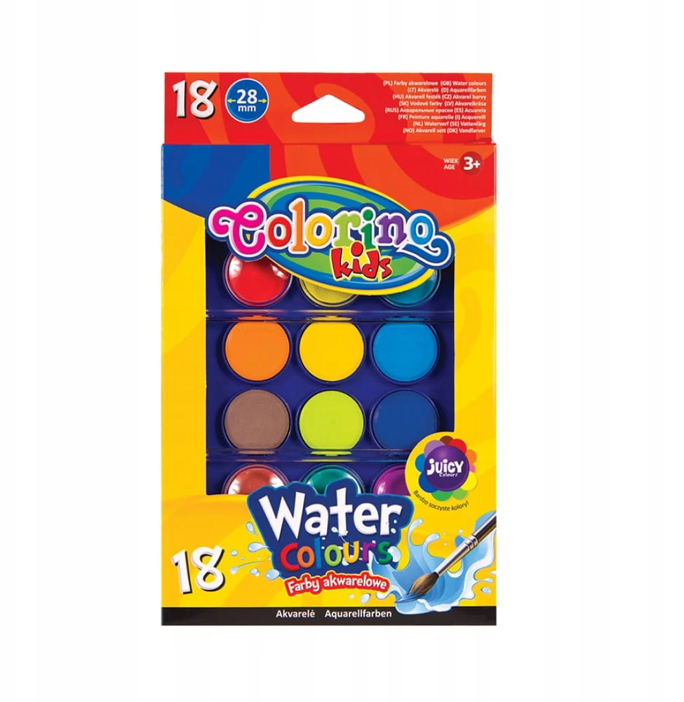 Akvarelė Colorino Kids, 18 spalvų