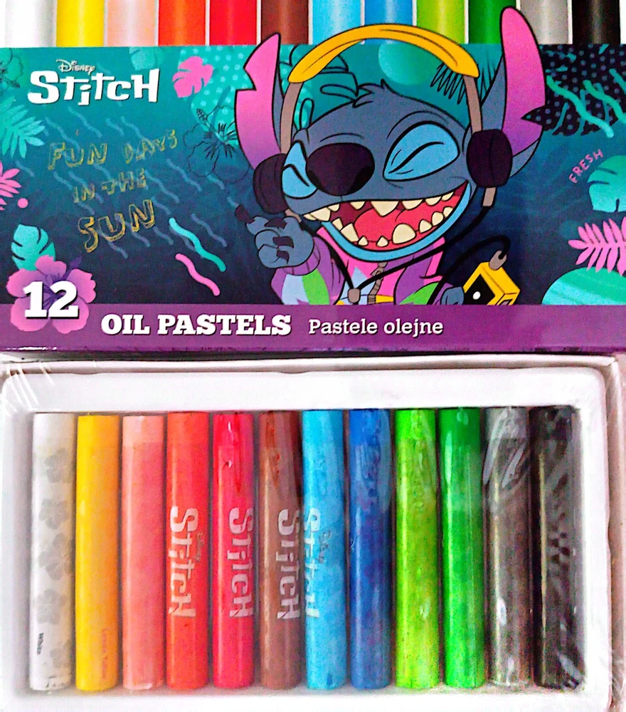 Colorino Aliejinės kreidelės Stitch, 12 spalvų
