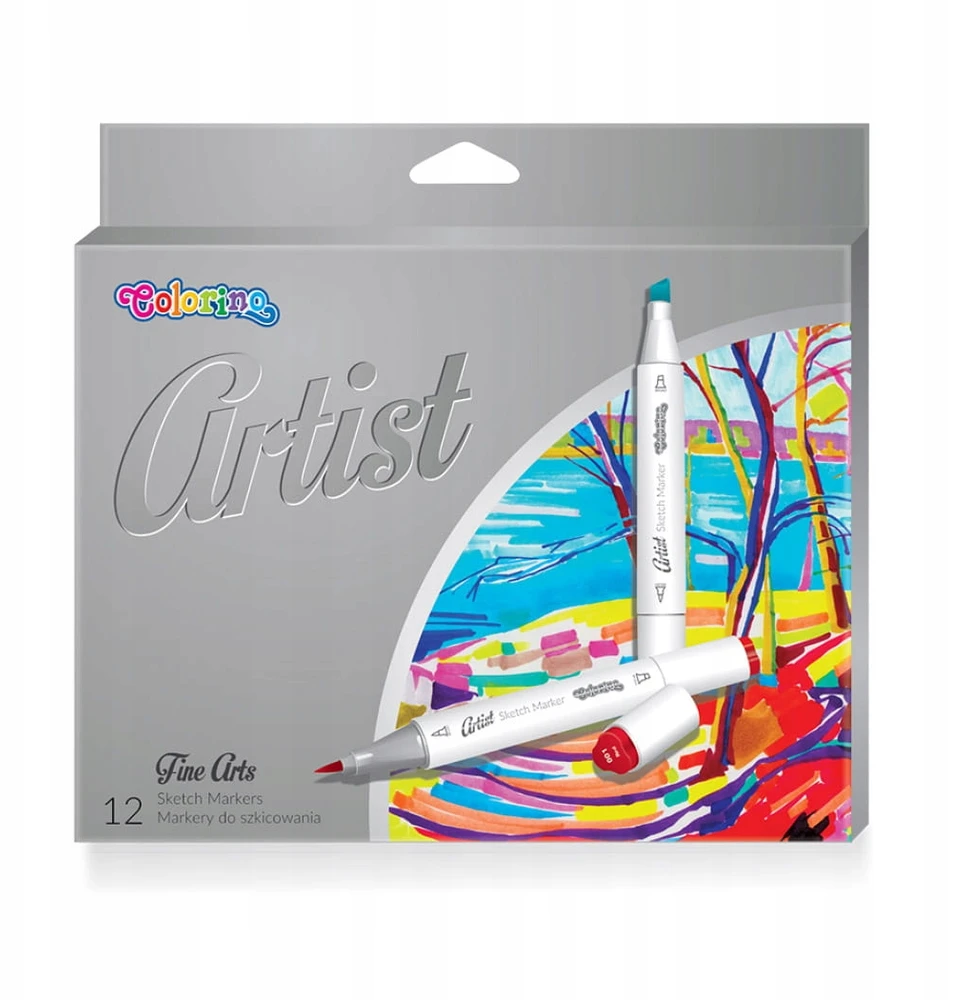 Colorino Artist Markeriai Eskizavimui - 12 Pastelinių Spalvų