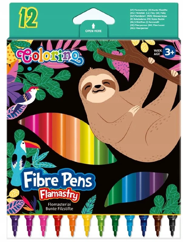 Colorino Flomasteriai 12 spalvų Wildkid